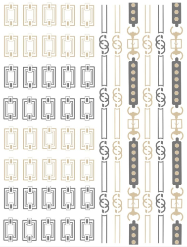 Preview: 3D Metallic Sticker - schwarz - gold